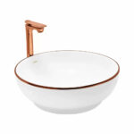 COYAL GLITZ TABLE TOP W BASIN ROSE GOLD